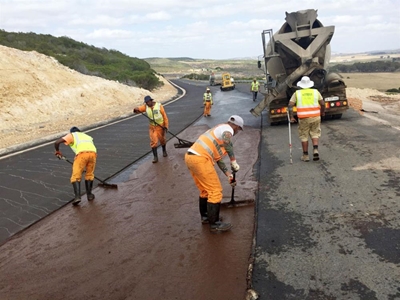 R305 construction work near completion