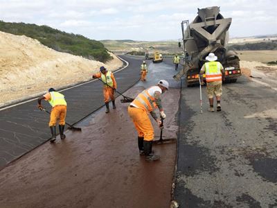 R305 construction work near completion