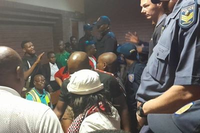 Chaos erupts as father of murdered Bokgabo Poo jumps dock to attack suspect 