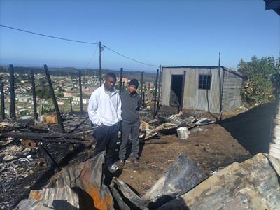 Nine shacks were burnt down in Khayalethu