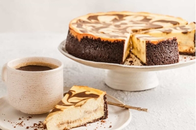 Coffee swirl cheesecake 