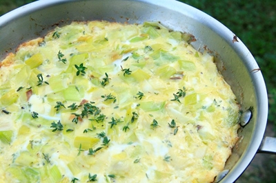 30-minute meals: Leek and feta frittata