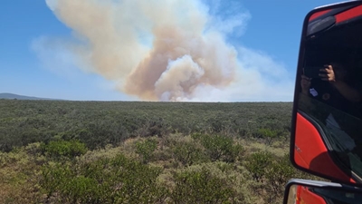 Fire near Hartenbos Heuwels