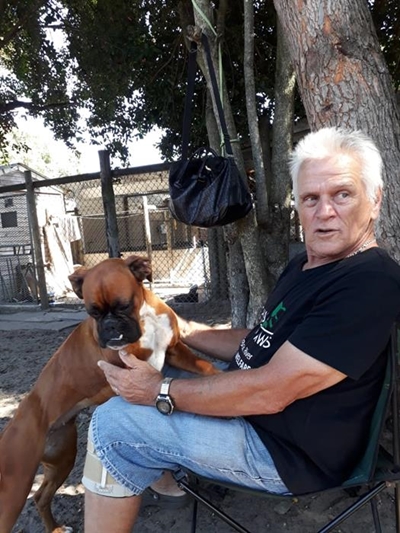 Diereliefhebber in die hondehok