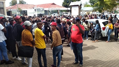 Peaceful protest at South Cape College