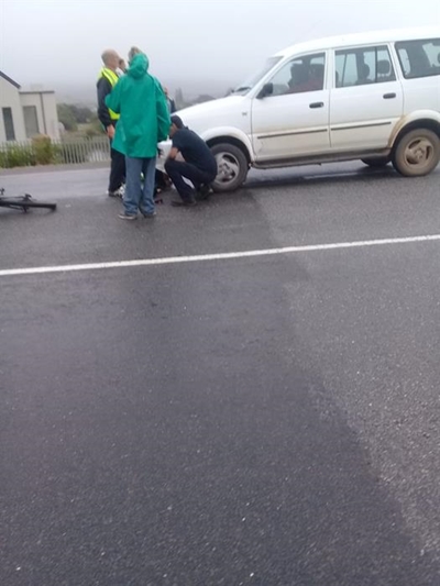 Fietsryer ongedeerd na ongeluk
