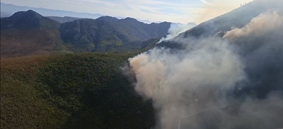 Ruiterbos wildfires - northeastern flank still active