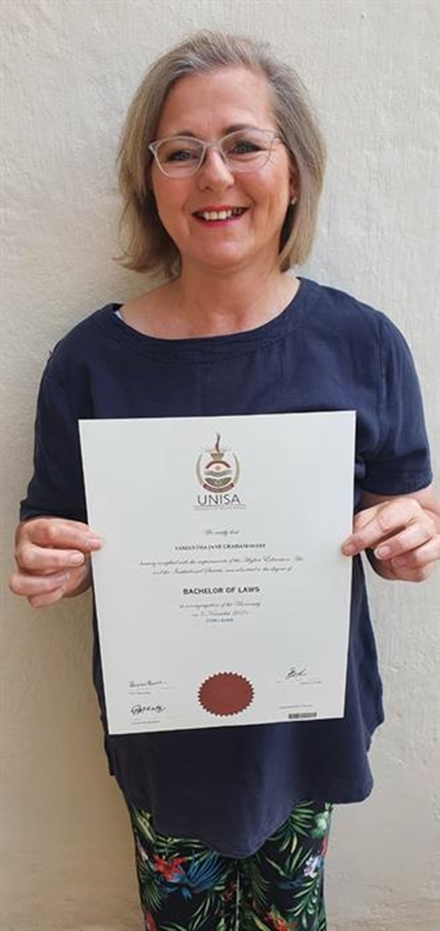LLB cum laude - well done Sam