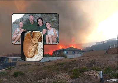 Mosselbaai-brande: Gryp kinders, hond, handsak, toe ontruim hulle hul Island View-woning