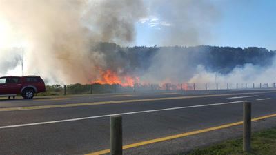 Brave fireman injured in blaze
