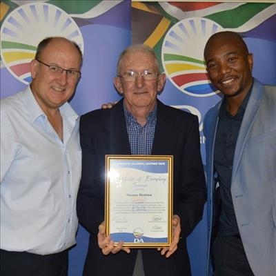 Honoured for contribution to community