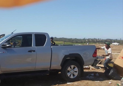 Firearm drawn at dump