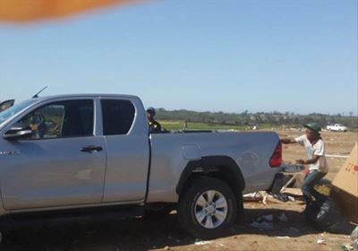 Firearm drawn at dump