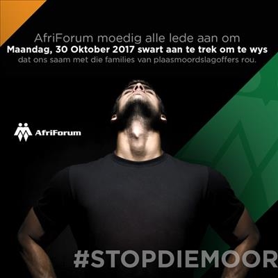AfriForum ondersteun 'dra swart'-veldtog