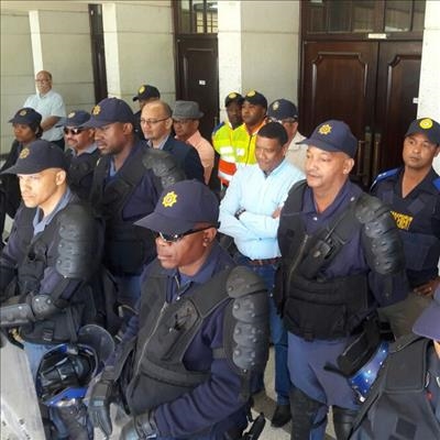 Protesters at Civic Centre