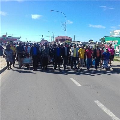 Protest march underway