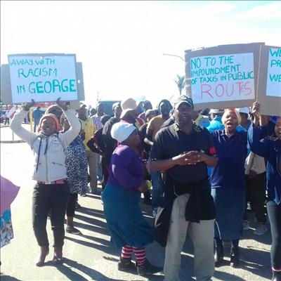 Protest march in George
