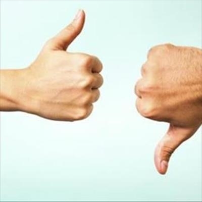 Thumbs up, Thumbs down