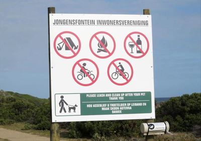 Nuwe inligtingsborde vir Jongensfontein