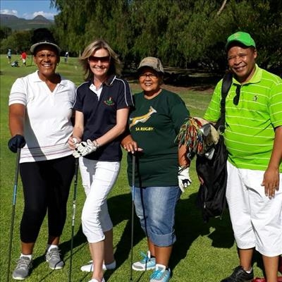 Ladies enjoy a day back on the green