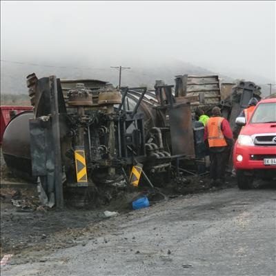 Truck overturns: Important notice