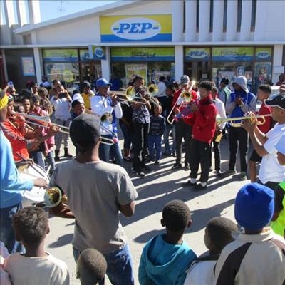 Local brass band takes to the streets