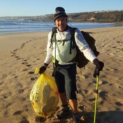 Hiker sets off on coastal clean-up