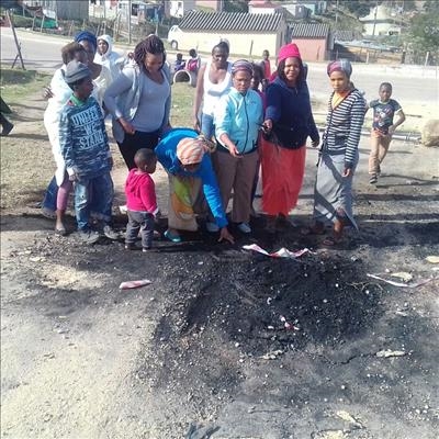 Protest about temporary housing