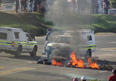 Windshields smashed on N2