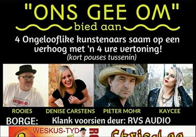 'Ons Gee Om' hier op 20 Augustus