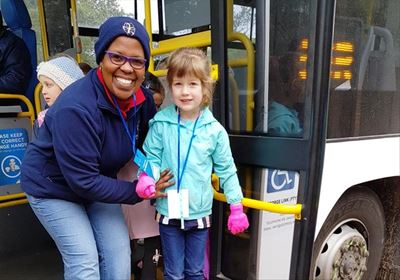 GO GEORGE: Tiny tots becoming bus wise