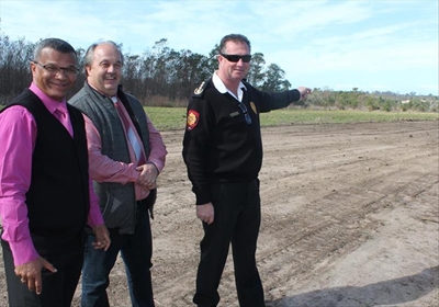 Airstrip for fire control being built