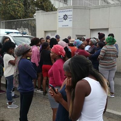 Angry students protest