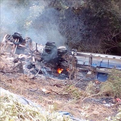 Coal truck causes fire in Pass