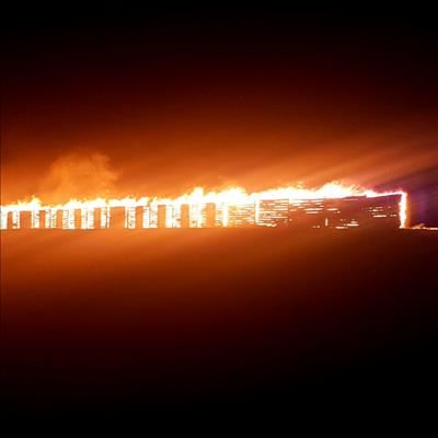 Brand ontstaan by skietbaan