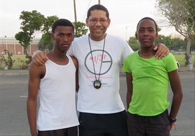 Jong atlete hardloop wentye