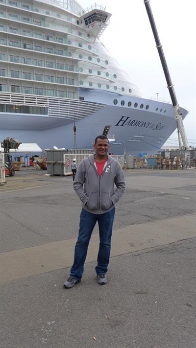Local crew member of world's largest passenger ship
