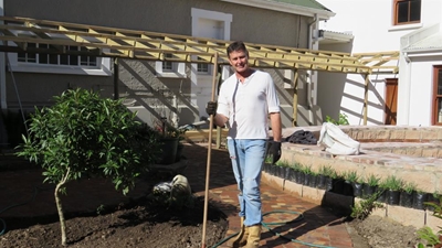 Arts theatre tea garden takes shape