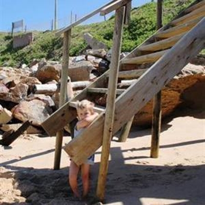 Danabaai strande kalf weg