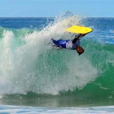 Bodyboards fly in Plettenberg Bay