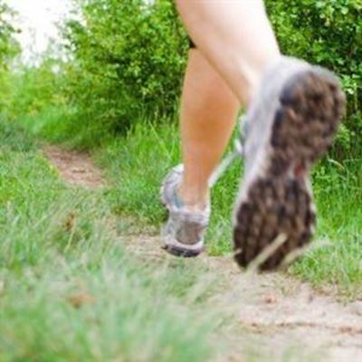 Challenging trail run along coast