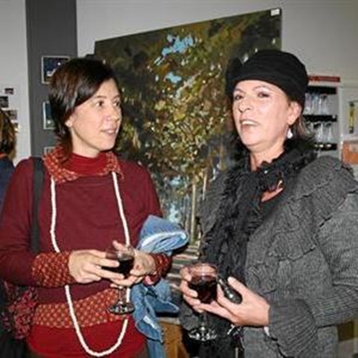 Broad spectrum of paintings by locals