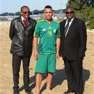 Entertaining soccer on the beach