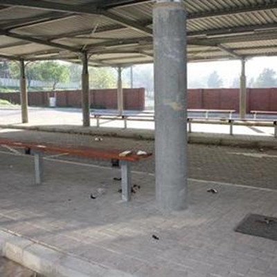 Security at vandalised taxi rank