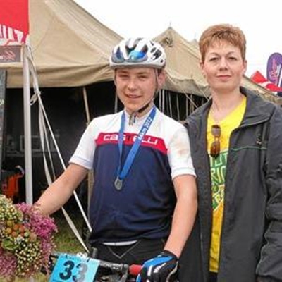 Fietsryers trap vir fees