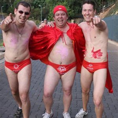 Half-naked men to run through George