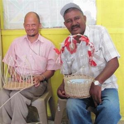 Basket-making pleases blind man