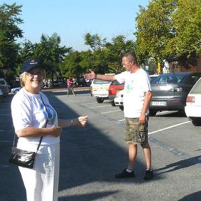 Iona Kritzinger - car guard?
