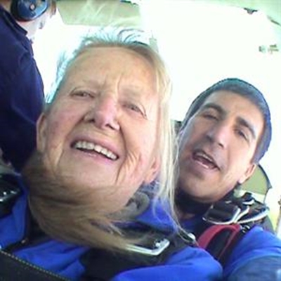 Gutsy grandma skydives