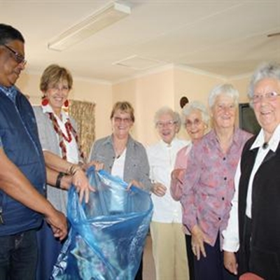 Never too old to participate in recycling household waste